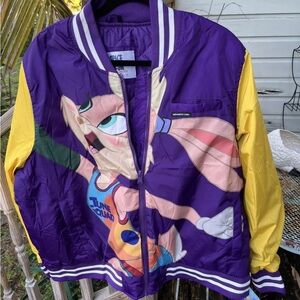 Looney Tunes Members Only Jacket Space Jam Sz 3X Purple Lola Bunny Vintage 90s